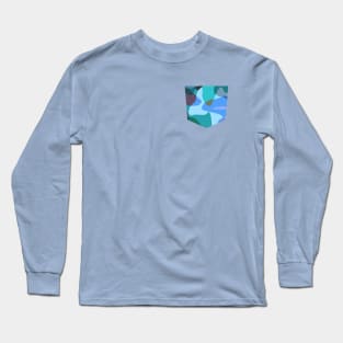 Pocket - ABSTRACT CAMOUFLAGE PINK BLUE Long Sleeve T-Shirt